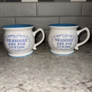 Vintage Grandma & Grandpa Coffee Mugs Cups Grammas Are For Loving Grampas 16 Oz